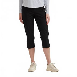 Eddie Bauer Womens First Ascent Upf50+ Mid Rise Guide Capris In Black