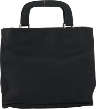 Prada Vintage Handbag Tessuto Black Nylon Handbag (Pre-Owned)