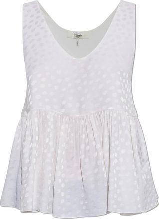 Chloé Mujer, Camisetas, Blanco, Talla: M