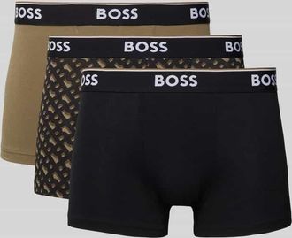 HUGO BOSS Trunks aus Baumwoll-Mix im 3er-Pack in Camel, Größe XXL