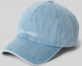 Jake*s Casual Basecap mit Statement-Stitching in Hellblau Melange, Gr&ouml;&szlig;e 1