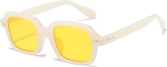 Generic Outdoor Mens Commuter Sunglasses Sports Vacation Decorative Sun Glasses(Yellow)