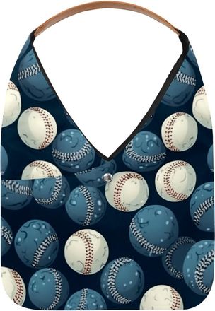 Generic Baseball Ball Background Reusable Lightweight Grocery Bags - Foldable Into Compact Pouch, Washable & Sturdy, Multipurpose for Shopping and Travel