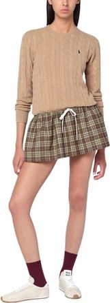 Polo Ralph Lauren Jersey de punto con cuello redondo - Dresses - Mujer - Beige - XS