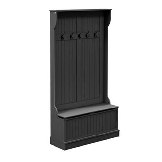 HOMCOM Perchero zapatero 96x34x179.7 cm negro