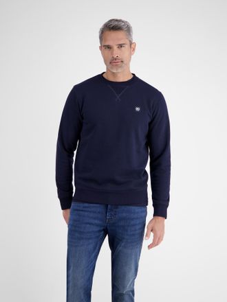 Lerros Sweatshirt LERROS Urbaner Sweatshirtstyle f&uuml;r Herren, Herren, Gr. S, blau (classic navy), 50% Baumwolle, 50% Polyester, Sweatshirts Sweatshirt