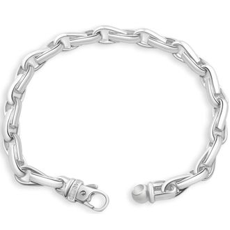 Pompeii3 Mens 14k Gold (60gram) or Platinum (94gram) 8mm Link Bracelet 9