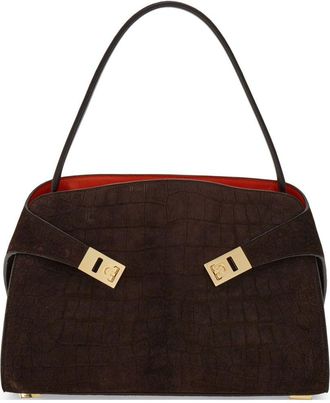 Ferragamo knuffel kleine leren draagtas