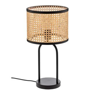 Lindby L&aacute;mpara de mesa de madera marr&oacute;n