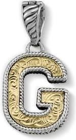 Samuel B. Two-Tone Initial Pendant in Silver/gold G at Nordstrom Rack