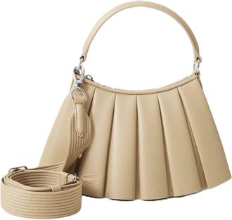 Lacoste Beige Lenglen Leather Shoulder Bag