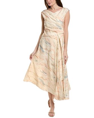 Lafayette 148 New York V-Neck Drape Dress
