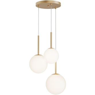 Maytoni Lampadario a Sospensione Moderno Basic Form Metallo Oro Vetro 3 Luci E14 40W