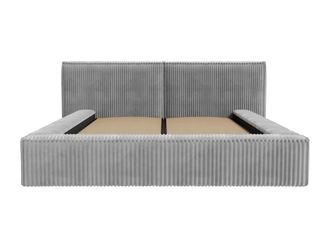 Pascal Morabito Cama con canap&eacute; abatible terciopelo gris claro 180 x 200 cm