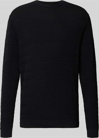 Antony Morato Regular Fit Strickpullover mit Rundhalsausschnitt in Black, Größe XXL