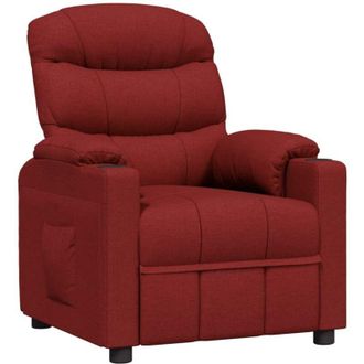 vidaXL Sill&oacute;n Reclinable De Tela Rojo Tinto Vidaxl