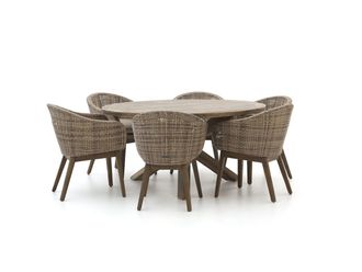 Intenso Furniture Intenso Venaco/ROUGH-Y &oslash;150cm dining tuinset 7-delig