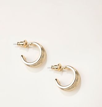 Fat Face FatFace Gold Tone Classic Hoop Earrings