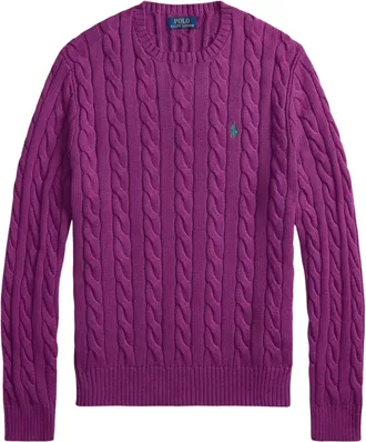Ralph Lauren Truien & Vesten, Heren, Paars, S, Pullover met kabelpatroon