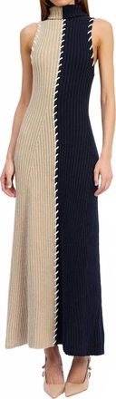 En Saison Gwendolyn Maxi Dress In Natural Navy