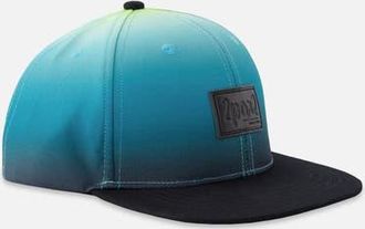Deux par Deux Boy Flat Brim Gradient Cap in Lime To Black Gradient at Nordstrom, Size 12-24 M