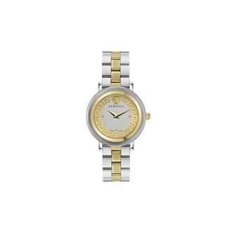 Versace Watches, female, Gray, Size: ONE SIZE Stainless Steel Dress Watch