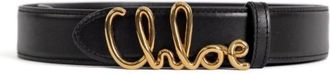 Chlo&eacute; Iconic Leren Riem - Dames - Riemen - Zwart - M - Leer - Accessoires