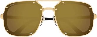 Cartier Occhiali da sole con montatura stile pilota - Oro