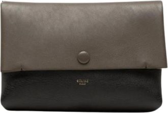 Celine Pre-owned Bicolor Leather Pouch - - Pre-owned - Donna - Marrone - ONE SIZE