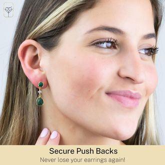 MAX + STONE 18k Gold Over Sterling Silver 7.5 CT. TW 3 Stone Gemstone Dangle Earrings
