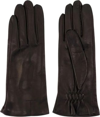 Toteme Leren handschoenen - Dames - Handschoenen - Zwart - M - Leer - Accessoires