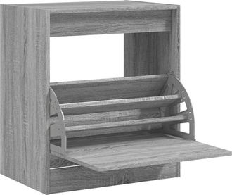 vidaXL Vidaxl - Zapatero de madera de ingeniería gris Sonoma 60x42x69 cm