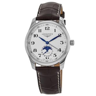 Longines Master Collection Automatic 40mm Silver Dial Brown Leather Strap Mens Watch L2.909.4.78.3