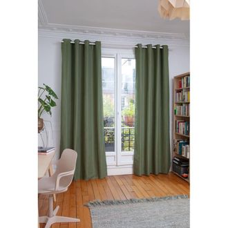 MOONDREAM Cortina t&eacute;rmica ollaos verde MC533 130x250