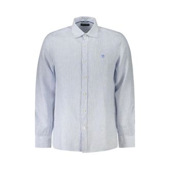 North Sails Heren, Overhemden, Blauw, Maat: S Linnen