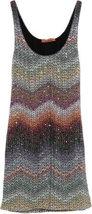 Missoni Party Dresses, female, Multicolor, Size: XS Scoop Neck Dress