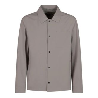 Herno Light Jackets, male, Gray, Size: 2XL Shirt Jacket Nastrata Essence