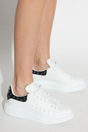 Alexander McQueen Leather Sports Shoes, Womens, White
