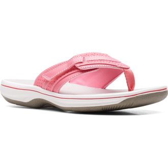 Clarks Brinkley Keeley Flip-Flop in Bright Pink Syn at Nordstrom Rack, Size 11