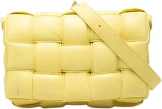 Bottega Veneta Pre-owned Padded Cassette - Dames - Vintage Schoudertas - Geel - ONE Size - Leer - Vintage