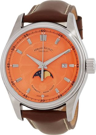 Armand Nicolet Mh2 Orange Dial Mens Watch A640L-SM-P140MR2