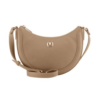 Pourchet Tassen, Dames, Beige, ONE Size, Leer, Shoulder Bags