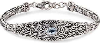 Samuel B. Sterling Silver Filigree Amethyst Bracelet in Blue at Nordstrom Rack
