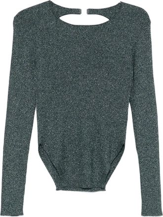 Patrizia Pepe Trui met uitgesneden detail - Groen