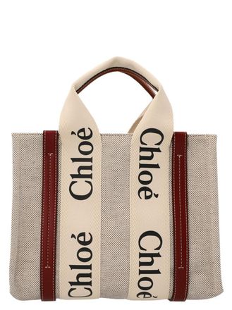 Chlo&eacute; Beige Woody Mini Satchel Bag