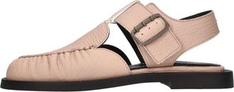 The Antipode Leren Platte Sandalen - Dames - Loafers - Roze - 38 EU - Leer - Schoenen