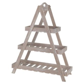 Progarden Soporte Triangular De 3 Niveles Beige Mdf Vilde