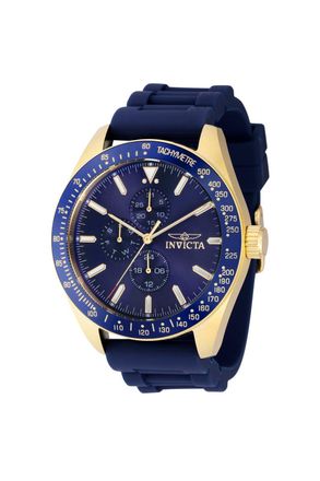 Invicta Aviator 38403 Heren Horloge - Quartz Uurwerk - Roestvrij Staal met blauwe Wijzerplaat - 45mm