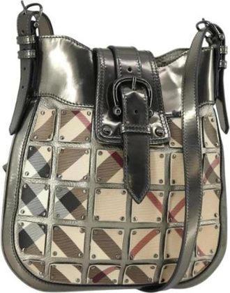 Burberry Pre-owned Cross Body Bags, female, Beige, Size: ONE SIZE Pre-owned Plastic Cross Body Bag
