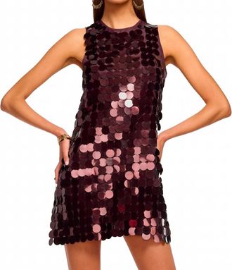Ramy Brook Roxana Paillette Shift Mini Dress In Purple Met